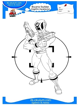 Çocuklar İçin Power Rangers Boyama Sayfaları 